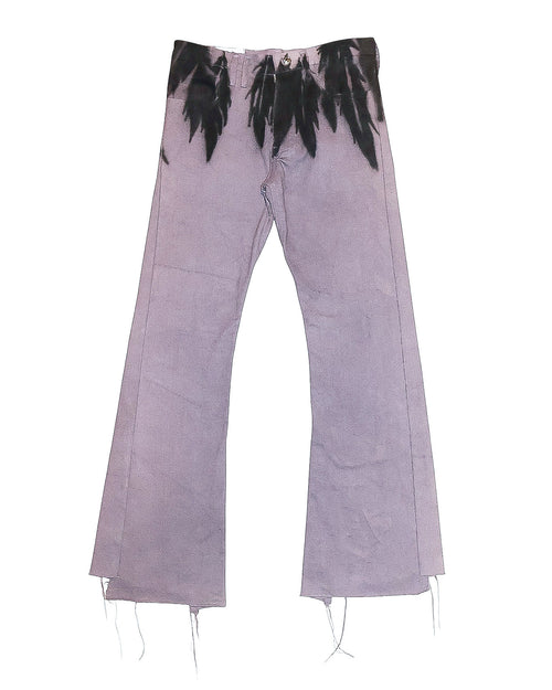 Feather Belt Flared Denim